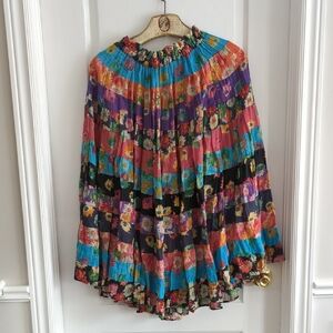 Vintage Tiered Floral Skirt
